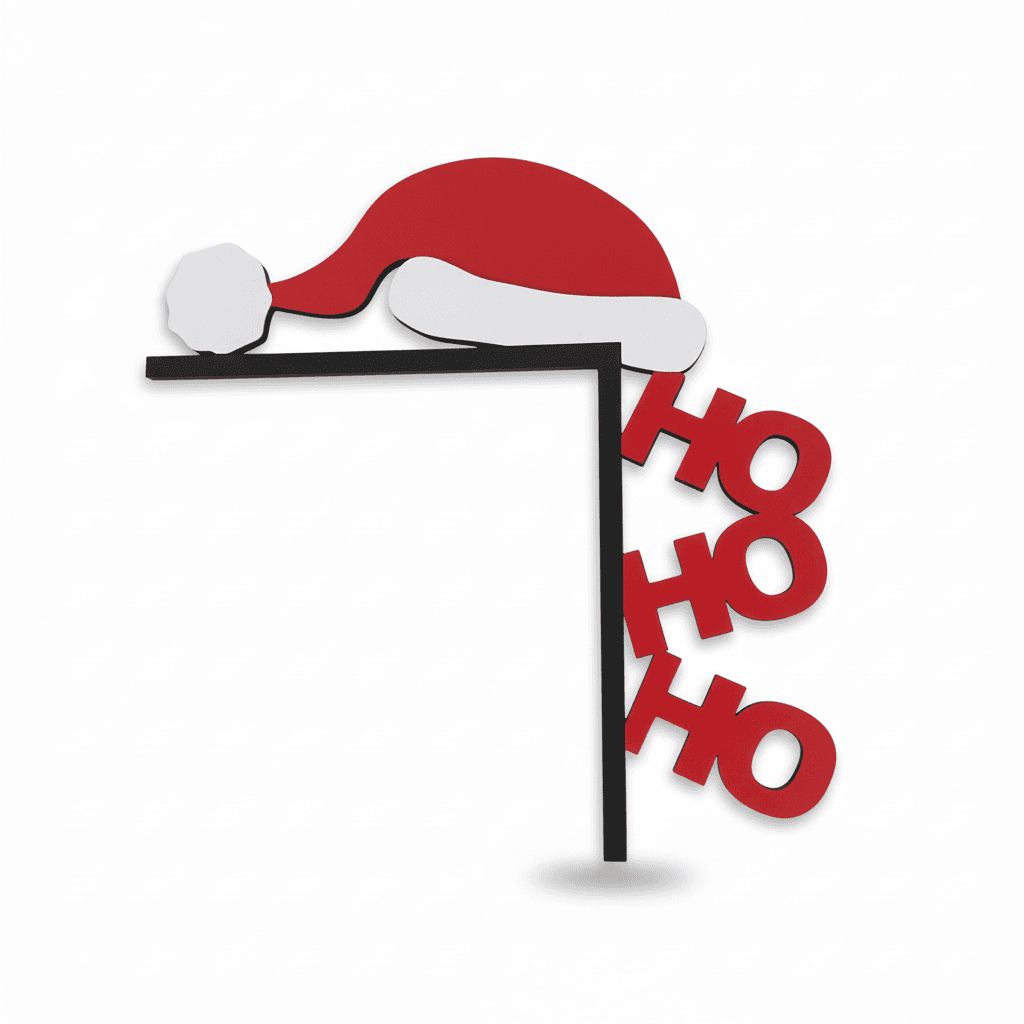 Gorro Papai Noel com fundo festivo e luzes desfocadas